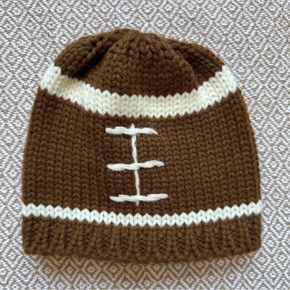 🌟3/$20🌟 Mud Pie Knit Baby Football Hat - Picture 1 of 3